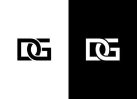 gd or dg logo design free vector template