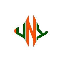 UNY letter logo creative design with vector graphic