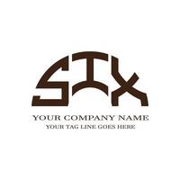 SIX letter logo creative design with vector graphic