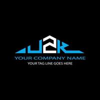 UZK letter logo creative design with vector graphic