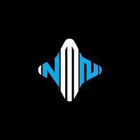 Diseño creativo del logotipo de la letra nmn con gráfico vectorial vector