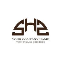 SHZ letter logo creative design with vector graphic