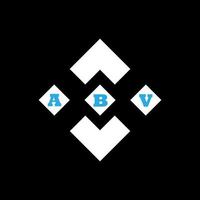 diseño creativo abstracto del logotipo de la letra abv. abv diseño único vector