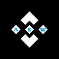 diseño creativo abstracto del logotipo de la letra aew. oh un diseño único vector