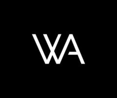 Letter WA logo free vector file