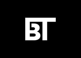 letter bt or tb logo free vector file