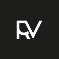archivo de vector libre de diseño de logotipo de letra rv