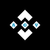 diseño creativo abstracto del logotipo de la letra agv. agv diseño único vector