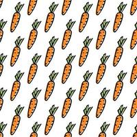 seamless carrot pattern. vector doodle illustration with carrot. pattern with carrot