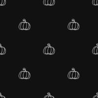 Pumpkin pattern. Seamless doodle vector with pumpkin icons. Vintage pumpkins pattern