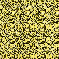 Seamless banana pattern. Doodle banana background vector