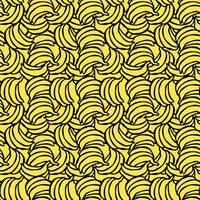 Seamless banana pattern. Doodle banana background vector