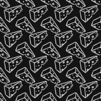 seamless cheese pattern. Doodle vector pattern with cheese icons. cheese background