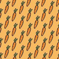 seamless carrot pattern. vector doodle illustration with carrot. pattern with carrot