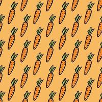 seamless carrot pattern. vector doodle illustration with carrot. pattern with carrot