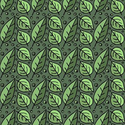 seamless pattern with green leaves. green leaves background