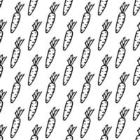 seamless carrot pattern. vector doodle illustration with carrot. pattern with carrot