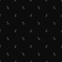 Seamless pear pattern. Black and white pear background. Doodle vector illustration with fruits