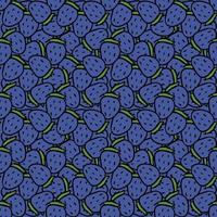 Seamless strawberry pattern. Doodle vector with strawberry icons. Vintage strawberry pattern