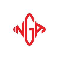 NGA letter logo creative design with vector graphic