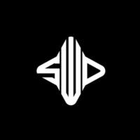 diseño creativo del logotipo de la letra swd con gráfico vectorial vector