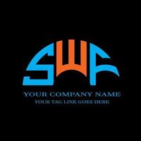 SWF letter logo creative design with vector graphic