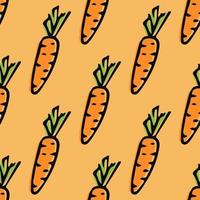 seamless carrot pattern. vector doodle illustration with carrot. pattern with carrot