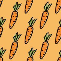 seamless carrot pattern. vector doodle illustration with carrot. pattern with carrot