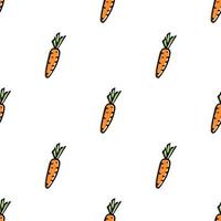 seamless carrot pattern. vector doodle illustration with carrot. pattern with carrot