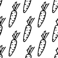 seamless carrot pattern. vector doodle illustration with carrot. pattern with carrot