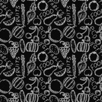 Seamless food pattern. Doodle pattern with food icons. Food background vector