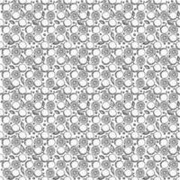 Seamless orange pattern. Black and white orange background. Doodle vector illustration with fruits