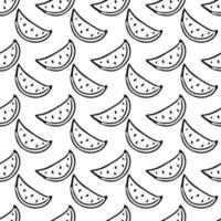 seamless watermelon pattern. vector doodle illustration with watermelon. pattern with watermelon