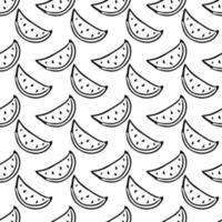 seamless watermelon pattern. vector doodle illustration with watermelon. pattern with watermelon