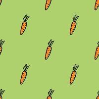 seamless carrot pattern. vector doodle illustration with carrot. pattern with carrot