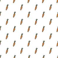 seamless carrot pattern. vector doodle illustration with carrot. pattern with carrot