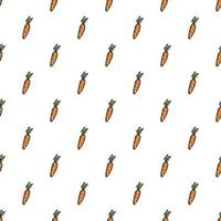 seamless carrot pattern. vector doodle illustration with carrot. pattern with carrot