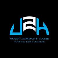 UZH letter logo creative design with vector graphic