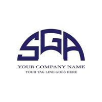 SGA letter logo creative design with vector graphic