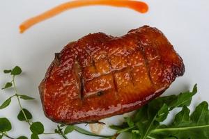 Roasted duck breast photo