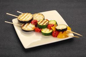 Vegan Vegetable skewer photo