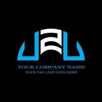 UZU letter logo creative design with vector graphic
