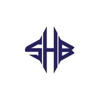 SHB letter logo creative design with vector graphic