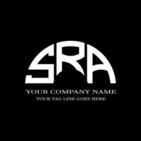 Diseño creativo del logotipo de la letra sra con gráfico vectorial vector