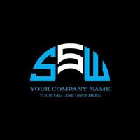 SSW letter logo creative design with vector graphic