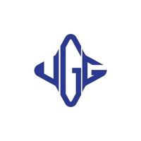 diseño creativo del logotipo de la letra ugg con gráfico vectorial vector