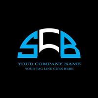 SCB letter logo creative design with vector graphic