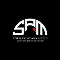 diseño creativo del logotipo de la letra spm con gráfico vectorial vector