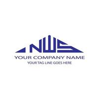 NWS letter logo creative design with vector graphic