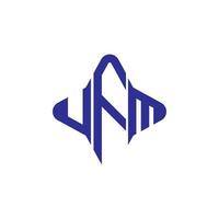 diseño creativo del logotipo de la letra ufm con gráfico vectorial vector